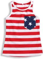 younger tree american sleeveless striped mom girls' clothing logo