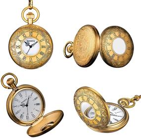 img 3 attached to 🕰️ BOSHIYA Antique Vintage Copper Watches: Exquisite Timepieces with Old-World Charm"