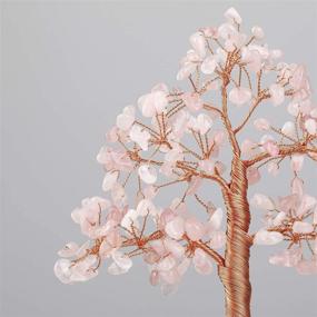 img 1 attached to Enhance Prosperity at Home with MANIFO Natural Rose Quartz Healing Crystal Tree: Feng Shui Figurine for Good Luck and Wealthy Home Decoration