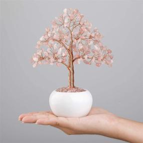 img 2 attached to Enhance Prosperity at Home with MANIFO Natural Rose Quartz Healing Crystal Tree: Feng Shui Figurine for Good Luck and Wealthy Home Decoration