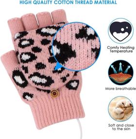 img 3 attached to 🔥 Stay Cozy and Productive with Eurobuy USB Heated Gloves: Women's Winter Heated Gloves with Adjustable Temperature, Timer, and Fingerless Design – Perfect for Typing, Hiking, and Cycling