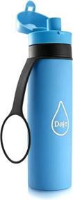 img 3 attached to DAJE Sports Straight Kettle: Collapsible, Leak Proof Silicone Bottle – BPA Free, Foldable Water Bottle for Sports, Travel, Outdoors – 20 oz (Blue)