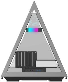 img 3 attached to 🔺 Революционизирующий корпус для ПК: Azza CSAZ-804V Pyramid с RGB-вентилятором, черный