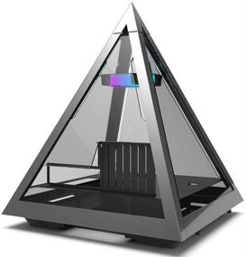 img 1 attached to 🔺 Революционизирующий корпус для ПК: Azza CSAZ-804V Pyramid с RGB-вентилятором, черный