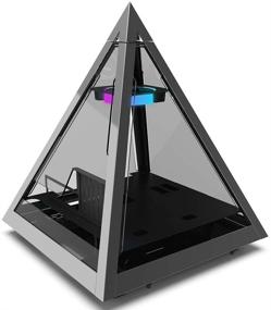 img 4 attached to 🔺 Революционизирующий корпус для ПК: Azza CSAZ-804V Pyramid с RGB-вентилятором, черный