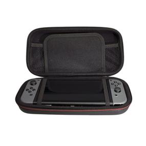img 1 attached to 🎮 Ultimate Protection and Organized Travel: CTA Digital Hard-shell EVA Travel Case for Nintendo Switch (Textured)