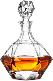 img 4 attached to 🥃 European Style Glass Whiskey Decanter with Glass Stopper - FineDine 30 Oz. - Magnetic Gift Box Included - Exquisite Diamond Design - Ideal Glass Decanter for Alcohol, Bourbon, and Scotch