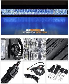 img 1 attached to 🚗 Auxbeam 22 Inch Curved LED Light Bar RGB Multi-Color 5D V Series 120W Off-Road Driving Light Spot Flood Combo Beam