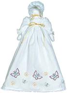 enhance your home with the jack dempsey stamped white pillowcase doll kit - captivating butterflies galore! logo