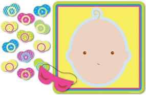 img 1 attached to 🎯 Beistle 66675 Pin The Pacifier Baby Shower Game, 17" x 18.5", Single Piece