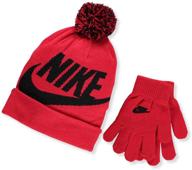 🧤 nike knit pom beanie gloves - boys' hats & caps accessories logo