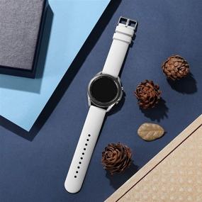 img 1 attached to Силиконовые ремешки Easuny 22 мм 3 штуки для Samsung Galaxy Watch 3 45 мм, Galaxy 🕘 Watch 46 мм, Gear S3 Frontier - быстрая установка, черный/белый/светло-серый - небольшой размер для женщин и мужчин