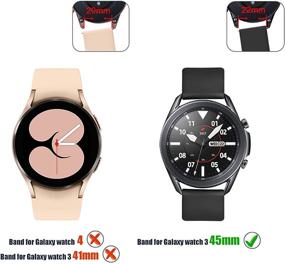 img 2 attached to Силиконовые ремешки Easuny 22 мм 3 штуки для Samsung Galaxy Watch 3 45 мм, Galaxy 🕘 Watch 46 мм, Gear S3 Frontier - быстрая установка, черный/белый/светло-серый - небольшой размер для женщин и мужчин