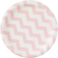 🎀 стильное и шикарное: бумажные тарелки creative converting celebrations chevron, 96 штук, 8,75 дюйма, в классическом розовом цвете логотип