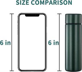 img 2 attached to 💚 Emerald Green Cute Thermos Water Bottle - 5 Oz Mini Insulated Stainless Steel Bottle - Long Lasting Cold & Hot Storage | Ideal for Purse or Kids Lunch Bag