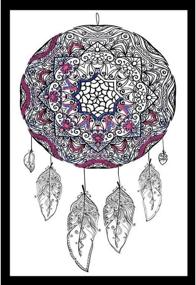 img 1 attached to 🧵 Zenbroidery Fabric Dreamcatcher Kit - Free Form Stitching, 10" x 16