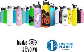 img 2 attached to 🌊 BPA-Free Leak Proof Replacement Straw Lids for Wide Mouth Sports Vacuum Insulated Double Walled Water Bottles: Enhance Hydration on the Go!