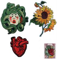 munan 3pc sunflower x ray anatomical heart medusa embroidered logo