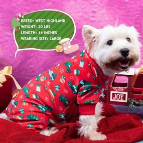 img 1 attached to 🎄 KYEESE Dog Pajamas: Festive Christmas Pjs for Small-Medium Dogs - Holiday Onesie for Xmas - Soft and Stretchable Velvet Puppy Pajamas