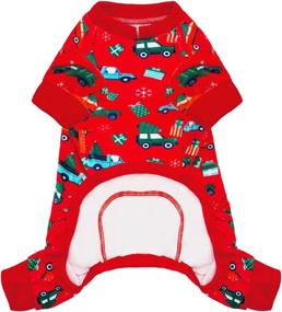 img 3 attached to 🎄 KYEESE Dog Pajamas: Festive Christmas Pjs for Small-Medium Dogs - Holiday Onesie for Xmas - Soft and Stretchable Velvet Puppy Pajamas