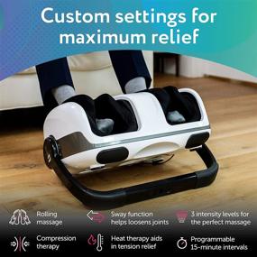 img 2 attached to Cloud Massage Shiatsu Foot Massager Machine with Heat Therapy - Boosts Blood Flow and Circulation, Provides Deep Kneading for Deep Tissue Relief, Ideal for Plantar Fasciitis, Diabetics, and Neuropathy