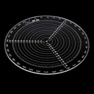 🔍 round center finder compass for wood turners lathe work - 300mm / 11.8inch - clear acrylic for drawing circles and measuring diameter logo