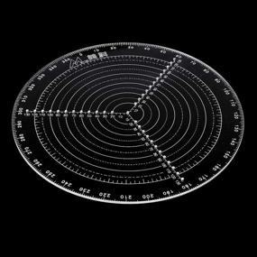 img 4 attached to 🔍 Round Center Finder Compass for Wood Turners Lathe Work - 300mm / 11.8inch - Clear Acrylic for Drawing Circles and Measuring Diameter