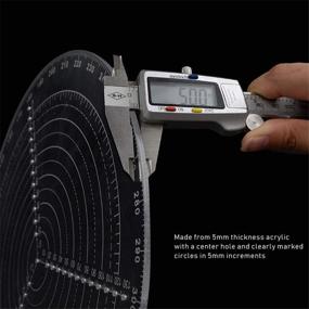 img 1 attached to 🔍 Round Center Finder Compass for Wood Turners Lathe Work - 300mm / 11.8inch - Clear Acrylic for Drawing Circles and Measuring Diameter