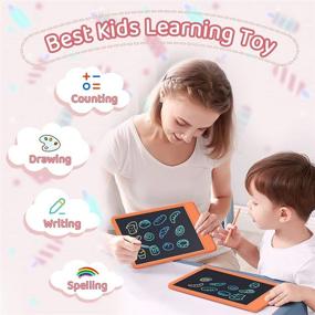 img 2 attached to 🖍️ 10 Inch Colorful LCD Writing Tablet - Doodle & Drawing Pad, Erasable & Reusable Tablets - Educational Learning Toys for 3-8 Year Old Boys & Girls