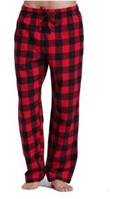img 2 attached to 👕 Sahara Cotton Plaid Flannel Pajamas: Men's Sleepwear & Lounge Attire