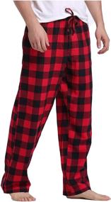 img 3 attached to 👕 Sahara Cotton Plaid Flannel Pajamas: Men's Sleepwear & Lounge Attire