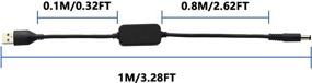 img 2 attached to 🔌 SinLoon 3.28ft USB 5V в DC 12V конвертер: кабель питания для камеры, настольной лампы, колонок, Bluetooth-гарнитуры и многое другое.