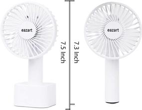 img 1 attached to EasyArt Net Ion Desk Handheld Fan - USB Portable Fans with Rechargeable Battery, 3 Speeds - Perfect for Indoor or Outdoor Use, Hangable Personal Fan