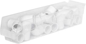 img 1 attached to 📦 Akro-Mils 30128 Plastic Nesting Shelf Bin Box, 18x4x4, Blue, 12-Pack
