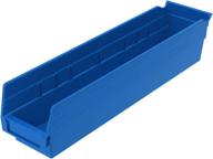 📦 akro-mils 30128 plastic nesting shelf bin box, 18x4x4, blue, 12-pack logo