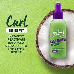 img 2 attached to Garnier Fructis Style Curl Renew Reactivating Milk Spray: Unleash Gorgeous Curls with this 5 Ounce Beauty (Packaging May Vary)