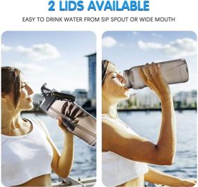 img 2 attached to 💧 Stay Hydrated and Motivated with the Big 64 OZ Half Gallon Water Bottle - BPA Free, Reusable, and with Time Marker and Straw - Ideal for Camping, Hiking, and Fitness