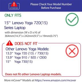img 4 attached to 📦 Quick Snap mCover Clear Hard Shell Case for 15.6" Lenovo Yoga 720 (15) Laptop