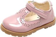 wuiwuiyu fashion british t strap princess girls' shoes for flats logo