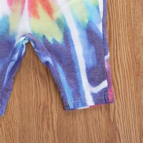 img 1 attached to Tie Dye Sleeveless Harem Jumpsuit: Toddler Girl's Halter Romper for Summer Outfits