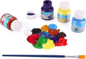 img 2 attached to Non Toxic Glass Paint Set - 12 Colors Stained Glass Paint for Glasses, Light Bulbs, Ceramic, and Wine Bottles (12 x 25ml)
