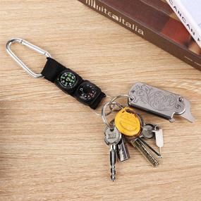 img 2 attached to 🧭 Eastbuy Military Compass: Versatile Waterproof Hiking Backpacking Mini Compass with Thermometer & Key Ring