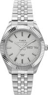 timex womens waterbury boyfriend stainless logo