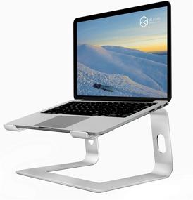 img 4 attached to ALASHI Laptop Stand: Ergonomic Aluminum Computer Riser for 10-15.6 Inch Notebooks – Detachable, Cooling Mount & Silver Finish