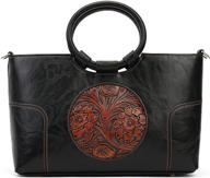 sophisticated & stylish embossed organizer top handle handmade crossbody women's handbags & wallets - perfect for totes! logo