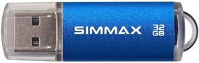 img 2 attached to 📷 SIMMAX Memory Stick 32GB 3 Pack - USB 2.0 Flash Drives Thumb Drive Pen Drive (Pink, Blue, Green) - Reliable Storage Solutions in 32GB Capacity