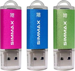 img 4 attached to 📷 SIMMAX Memory Stick 32GB 3 Pack - USB 2.0 Flash Drives Thumb Drive Pen Drive (Pink, Blue, Green) - Reliable Storage Solutions in 32GB Capacity