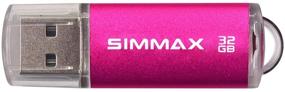 img 3 attached to 📷 SIMMAX Memory Stick 32GB 3 Pack - USB 2.0 Flash Drives Thumb Drive Pen Drive (Pink, Blue, Green) - Reliable Storage Solutions in 32GB Capacity