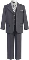 👔 stylish and coordinated: olivia koo pinstripe 6 piece boys' clothing set logo