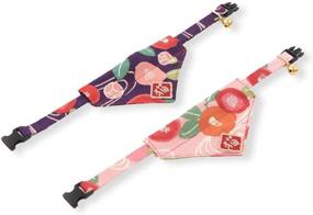 img 1 attached to 🐱 Cat Bandana Collar with Kimono Inspired Design